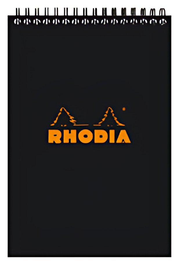 RHODIA Bloc spiralé No. 16, format A5, quadrillé 5x5, noir