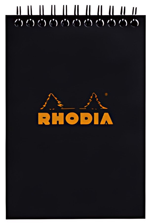 RHODIA Bloc spiralé No. 13, format A6, pointillé dot, noir