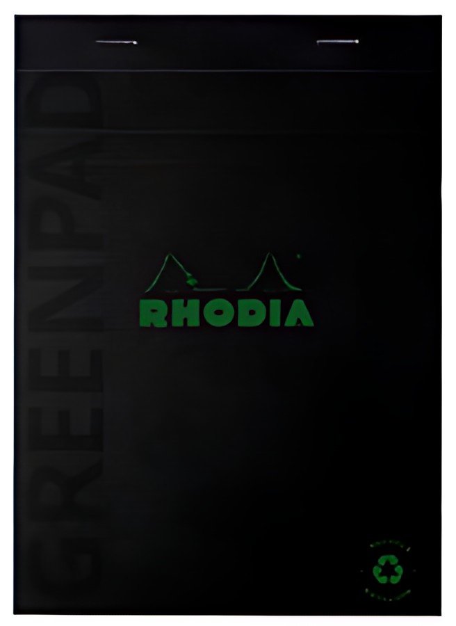 RHODIA Bloc-notes GREENPAD, A5, ligné, noir