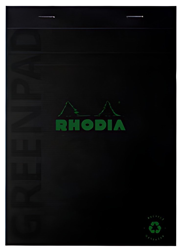 RHODIA Bloc-notes GREENPAD, A4+, ligné, noir