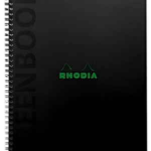 RHODIA Cahier à spirale GREENPAD, A5+, quadrillé, noir