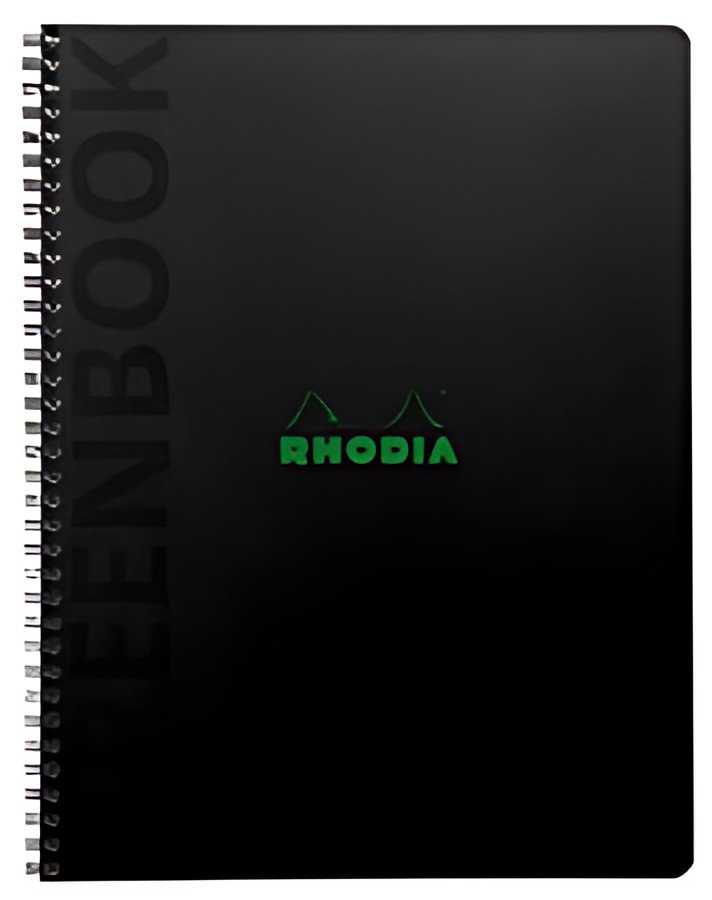 RHODIA Cahier à spirale GREENPAD, A5+, ligné, noir
