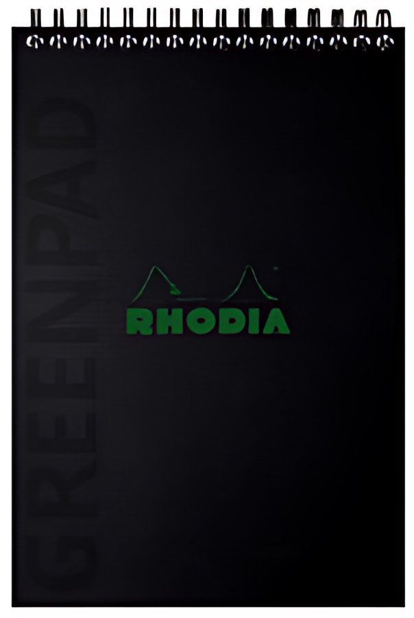RHODIA Bloc reliure intégrale GREENPAD, A5+, ligné, noir