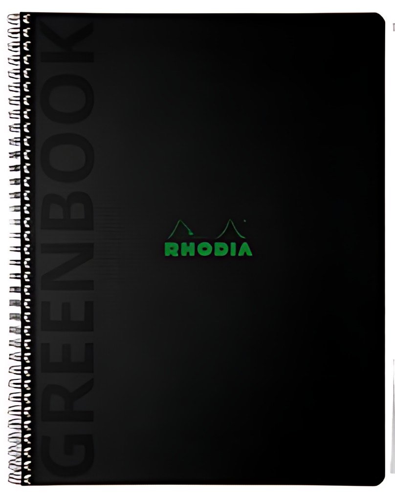 RHODIA Cahier à spirale GREENPAD, A4+, ligné, noir