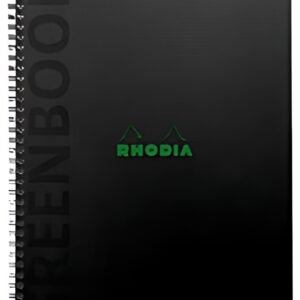 RHODIA Cahier à spirale GREENPAD, A5+, quadrillé, noir