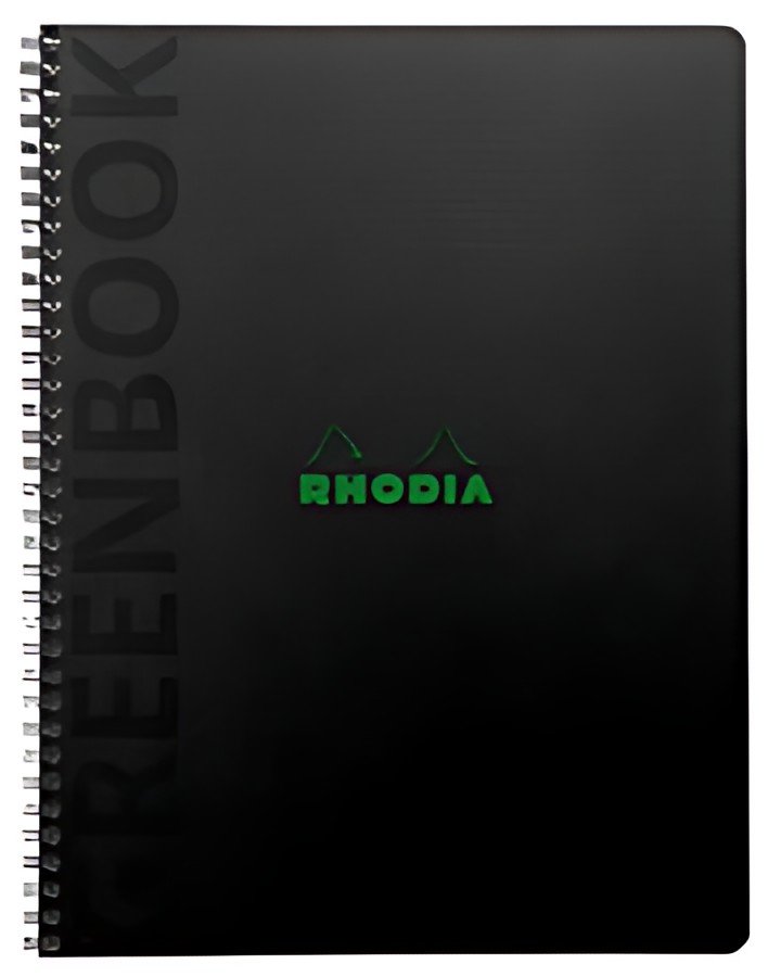 RHODIA Cahier à spirale GREENPAD, A5+, ligné, noir