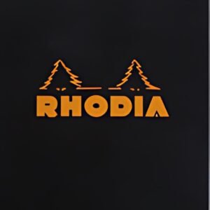 RHODIA Bloc agrafé No.12, 85 x 120 mm, quadrillé 5x5, noir