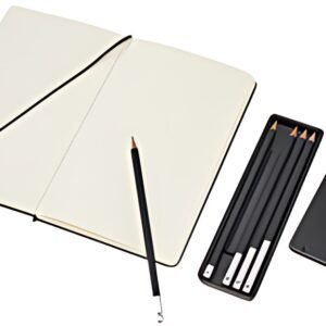 MOLESKINE Kit croquis, carnet L/A5 + 5 crayons à dessin
