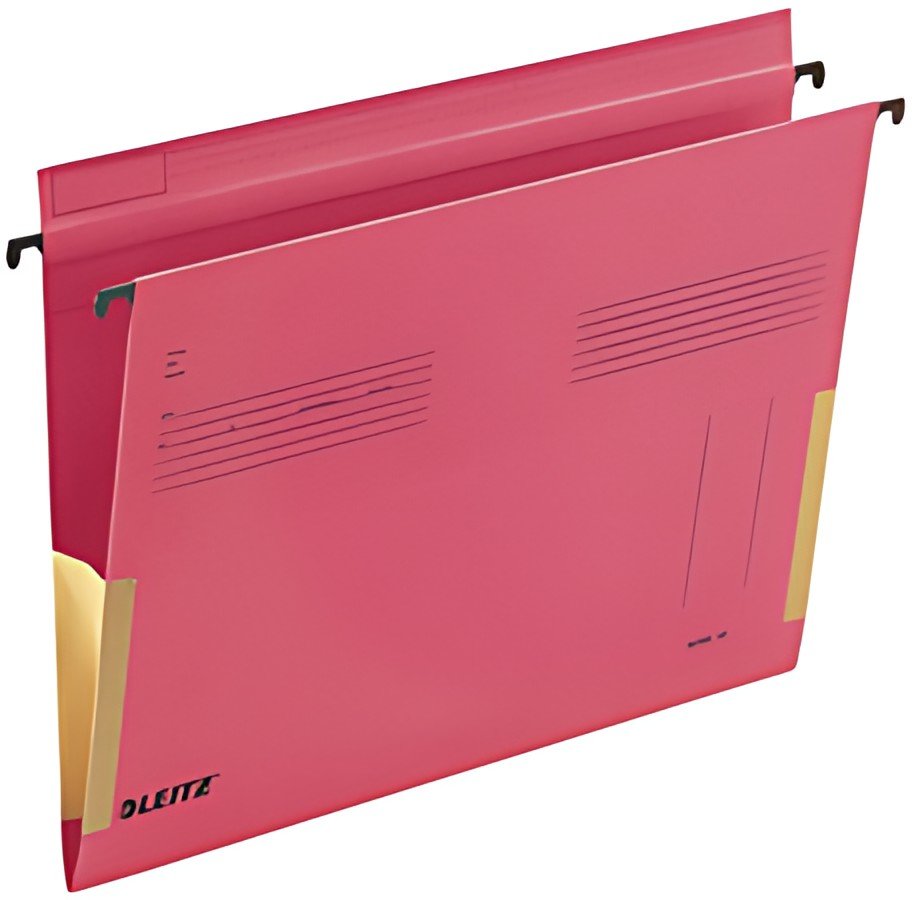 LEITZ Dossiers suspendus SERIE 18, A4, avec soufflets, rouge