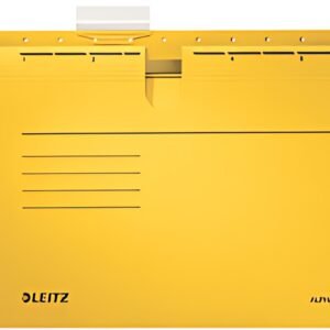 LEITZ Dossiers suspendus ALPHA, format A4, jaune, reliure,