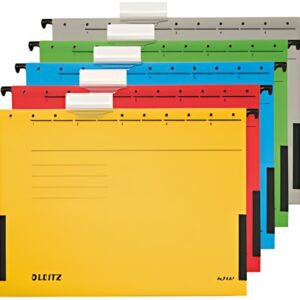 LEITZ Dossier suspendu ALPHA, format A4, avec soufflets,gris