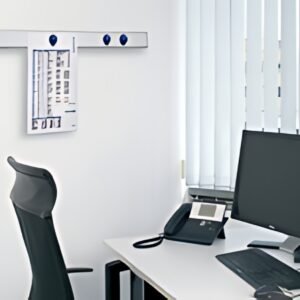 MAUL Barre murale magnétique "design" longueur: 1 m, argent