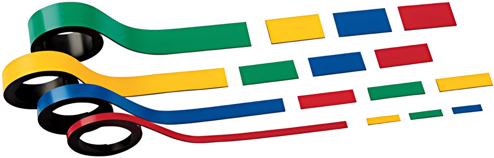 MAUL Bandes magnétiques, (l)10 mm x (L)1.000 mm, rouge