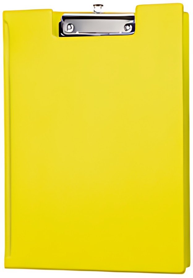 MAUL Porte-bloc à pince, plastifié, A4, jaune