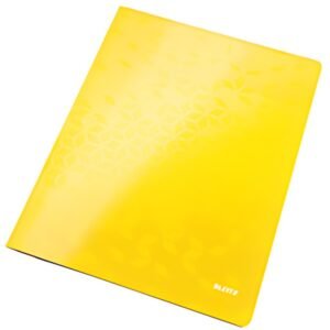 LEITZ Chemise à lamelle WOW, A4, en carton, jaune