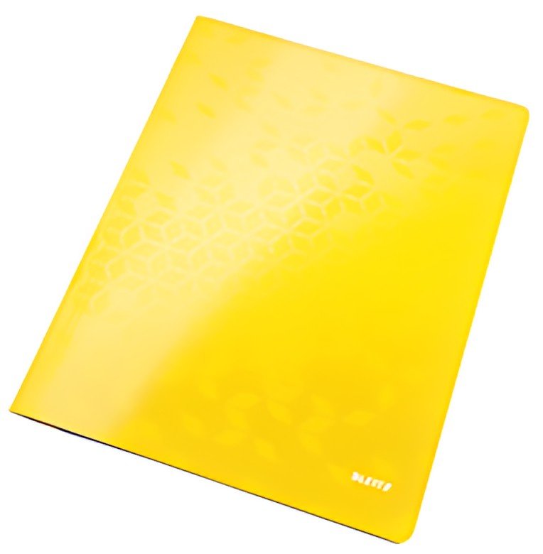 LEITZ Chemise à lamelle WOW, A4, en carton, jaune
