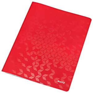 LEITZ Chemise à lamelle WOW, A4, en carton, rouge