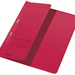 LEITZ Chemise à oeillets, carton manille, A4, rouge