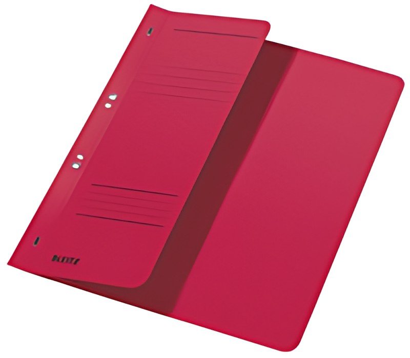 LEITZ Chemise à oeillets, carton manille, A4, rouge