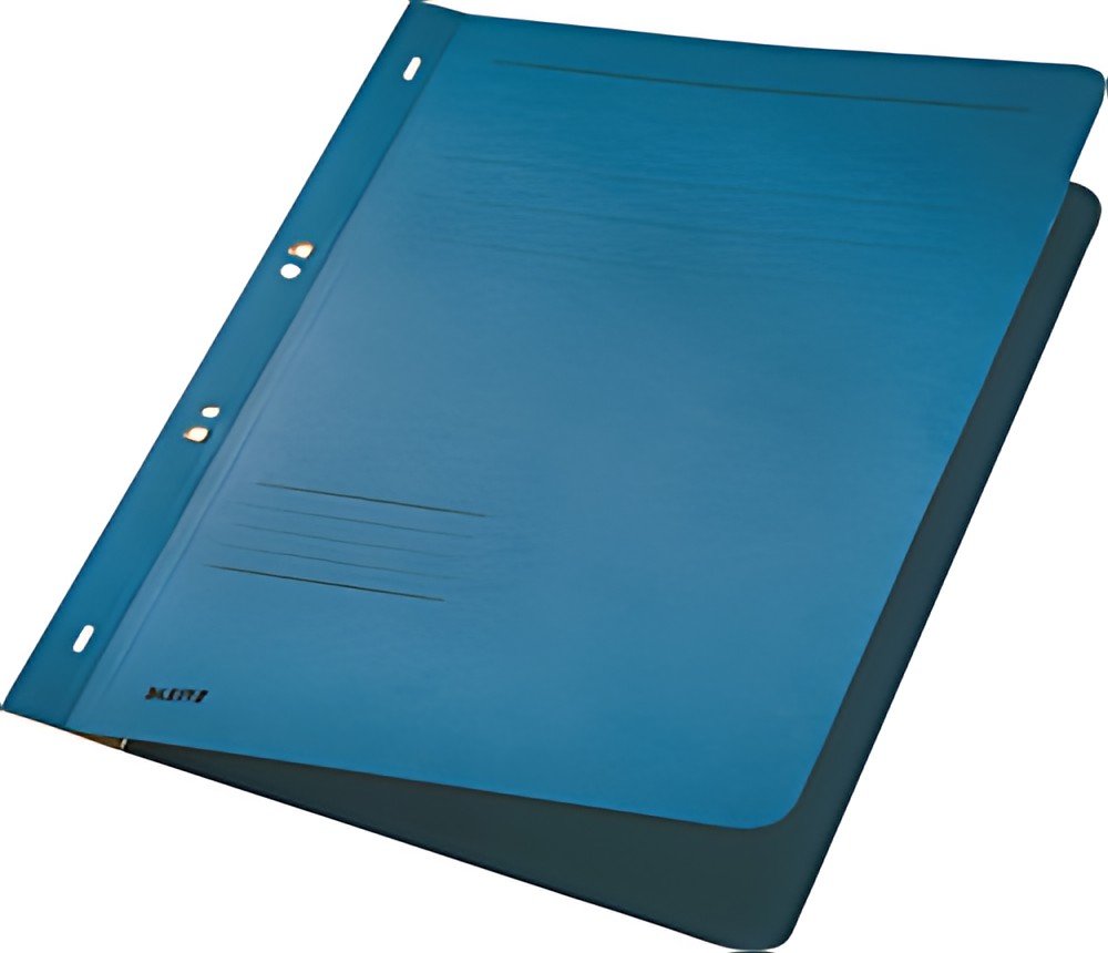 LEITZ Chemise à oeillet, A4, carte lustrée, bleu