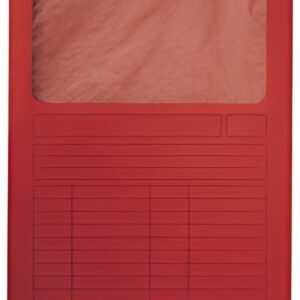 LEITZ Chemise à fenêtre, format A4, carton, rouge, 160 g/m2