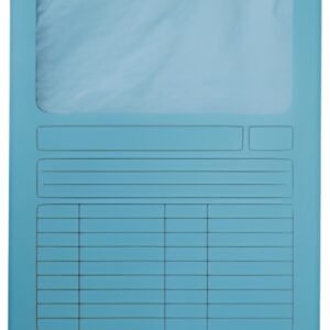 LEITZ Chemise à fenêtre, format A4, carton, bleu clair,
