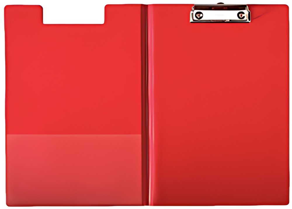 LEITZ Porte-bloc à pince avec rabat, A4, couverture PP,rouge