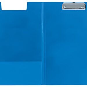 LEITZ Porte-bloc à pince avec rabat, A4, couverture PP, bleu