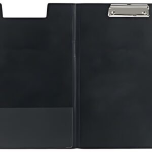 LEITZ Porte-bloc à pince avec rabat, A4, couverture PP, noir