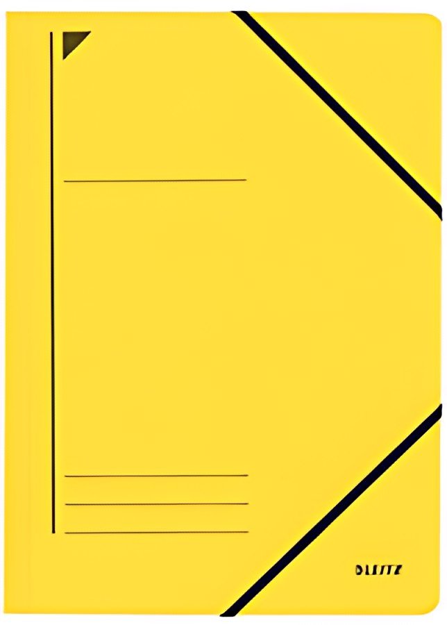 LEITZ Chemise à élastique, format A4, carton, jaune