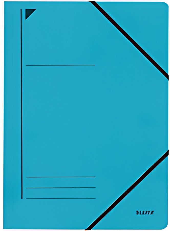 LEITZ Chemise à élastique, format A4, carton, bleu