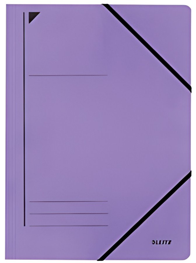 LEITZ Chemise à élastique, format A4, carton, violet