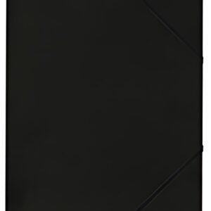 LEITZ Chemise à élastique, format A4, carton, noir
