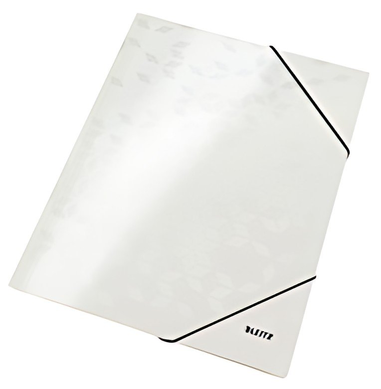 LEITZ Chemise à élastique WOW, A4, carton, blanc perle