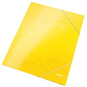LEITZ Chemise à élastique WOW, A4, carton, jaune