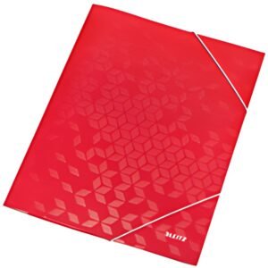 LEITZ Chemise à élastique WOW, A4, carton, rouge
