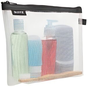 LEITZ Trousse à cosmétique WOW Traveller, transparent/noir