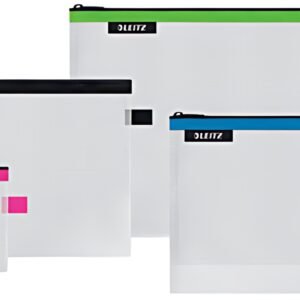 LEITZ Pochette à fermeture zip WOW Traveller, set de 4