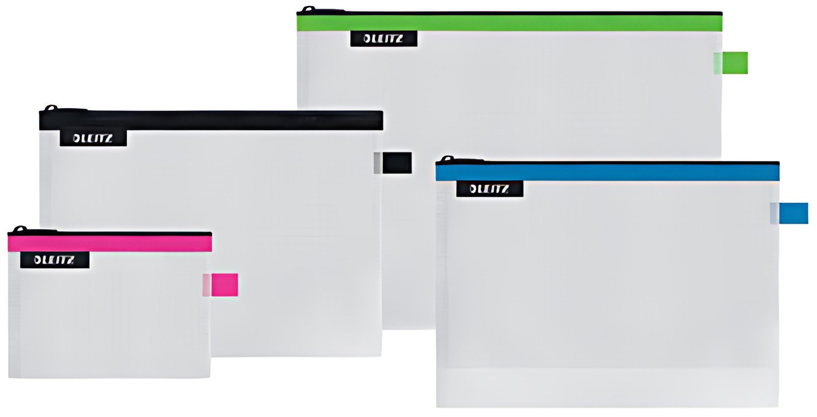 LEITZ Pochette à fermeture zip WOW Traveller, set de 4