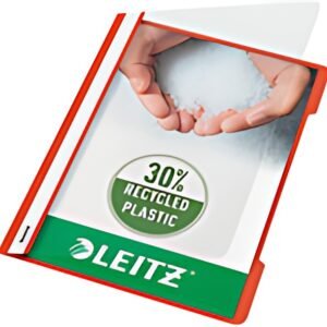 LEITZ chemise à lamelle Standard, format A4, PP, rouge clair