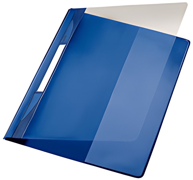 LEITZ Chemise à lamelle Exquisit, format A4+, PVC, bleu