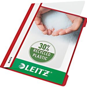 LEITZ Chemise à lamelle Standard, A5, en PP, rouge