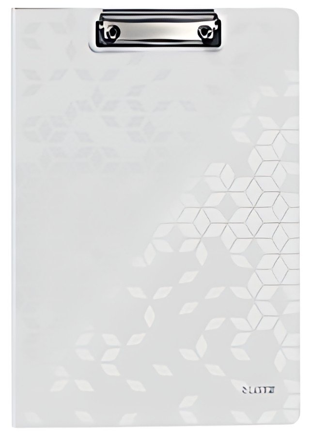 LEITZ Porte-bloc à rabat WOW, A4, polyfoam, blanc métallisé