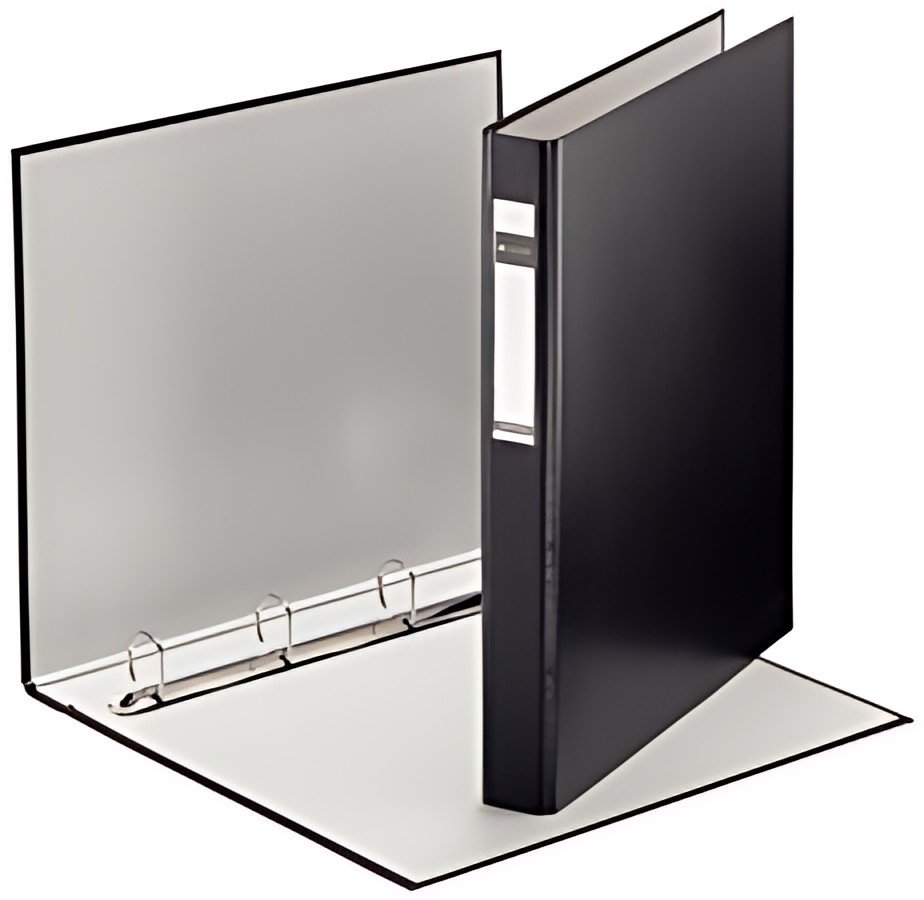 LEITZ Classeur à anneaux Standard, A4+, noir, mécanisme à 4