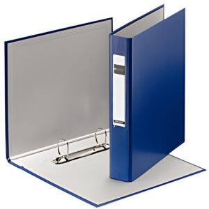 LEITZ Classeur à anneaux standard, A5, bleu, mécanisme à 2