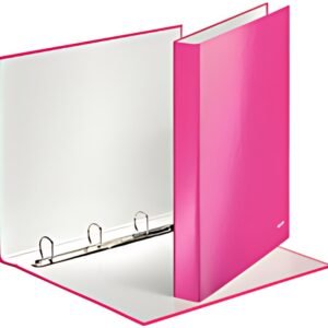 LEITZ Classeur à anneaux WOW, format A4, carton rigide, rose