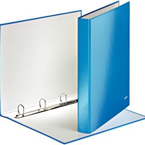 LEITZ Classeur à anneaux WOW, A4, en carton solide, bleu,