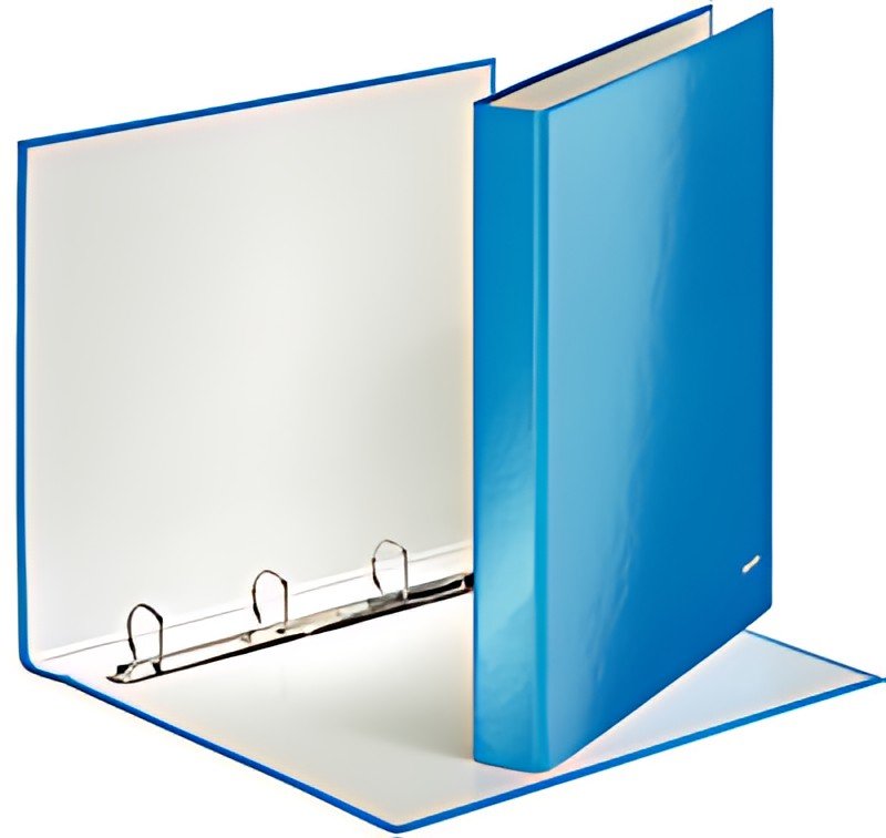 LEITZ Classeur à anneaux WOW, A4, en carton solide, bleu,