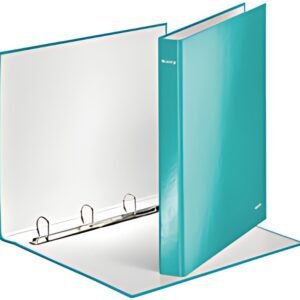 LEITZ Classeur à anneaux WOW, A4, carton rigide, bleu glacé