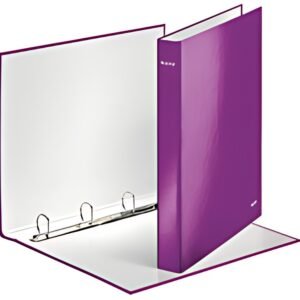LEITZ Classeur à anneaux WOW, format A4, carton rigide,